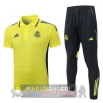Real Madrid Giallo Nero Maglia POLO Set Completo 2025 2026