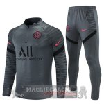 Paris Saint Germain Insieme Completo Grigio Navy Bambino Giacca 2021-22