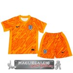 Inglaterra Set Completo Bambino Maglia Calcio Portero 2024 Naranja