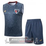 Set Completo Maglia Senza Maniche Formazione Sao Paulo 2025 2026 Grigio