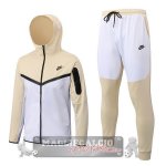 Nike Set Completo Giallo Bianco Giacca Felpa Cappuccio 2022-23