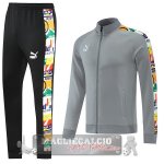 Adidas Set Completo Grigio Nero Giacca Lunga Zip 2022-23
