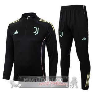 Set Completo Felpa Allenamento Formazione Juventus 2025 2026 Nero Rosa
