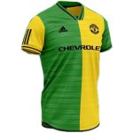 Concetto Maglia Calcio Manchester United 2019-20 Giallo Verde