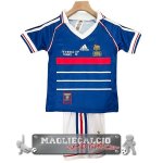 Francia Retro Set Completo Bambino Maglia Calcio Home 1998