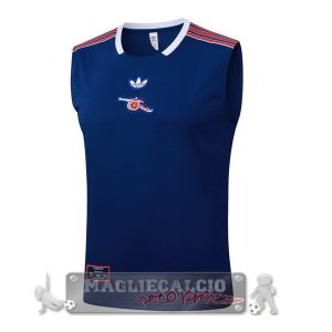 Arsenal Maglia Senza Maniche Formazione 2025 2026 Blu Navy Rosso