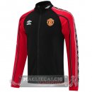 Lunga Zip Giacca Manchester United 2025 2026 Nero I Rosso