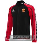 Lunga Zip Giacca Manchester United 2025 2026 Nero I Rosso