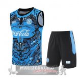 Set Completo Maglia Senza Maniche Formazione Napoli 2025 2026 Blu Nero