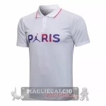 Paris Saint Germain Bianco Purpureo Maglia POLO 2021-22