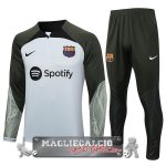 Barcelona Insieme Completo Verde Blu Bambino Giacca 2023-24 Verde Grigio