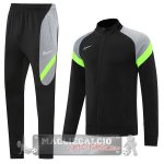 Nike Set Completo Nero Grigio Verd Giacca Lunga Zip 2022-23