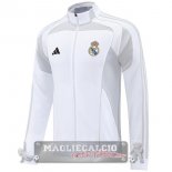 Lunga Zip Giacca Real Madrid 2025 2026 Bianco Grigio