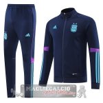 Argentina Insieme Completo Blu Navy Giacca Lunga Zip 2022