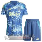 Ajax Set Completo Bambino Maglia Calcio Away 2024 2025