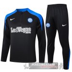 Set Completo Sudadera Formazione Inter Milan 2024 2025 Nero Blu