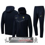 Giacca Felpa Cappuccio Set Completo Francia 2024 Nero