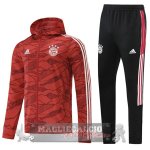 Bayern Monaco Insieme Completo Rosso Nero Giacca Con Capucha 2021-22