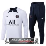 Paris Saint Germain Insieme Completo Bianco Nero Felpa Da Allenamento 2022-23