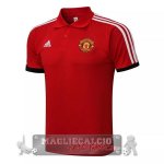 Manchester United Rosso Bianco Maglia POLO 2021-22