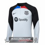 Felpa Da Allenamento Barcelona 2023-24 Grigio Rosso Blu