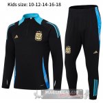 Set Completo Sudadera Formazione Bambino Argentina 2024 Nero Blu