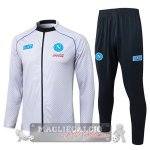 Set Completo Lunga Zip Giacca Bambino Napoli 2025 2026 Bianco Nero