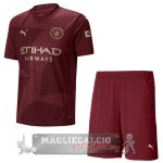 Terza Conjunto De Bambino Manchester City 2024 2025 Borgogna
