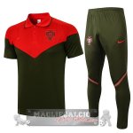 Portogallo rosso nero verde Maglia Set Completo POLO 2021