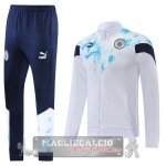 Manchester City Insieme Completo Bianco Blu Giacca 2022-23