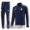 Set Completo Lunga Zip Giacca Real Madrid 2025 2026 Blu Navy