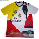 Thailandia speciale Ronaldo Maglia Calcio Portogallo 2025 Bianco Giallo