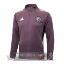 Lunga Zip Giacca Manchester United 2025 2026 Purpureo Bianco