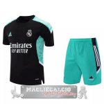 Real Madrid Formazione Set Completo Maglia Calcio 2021-22 nero Verde