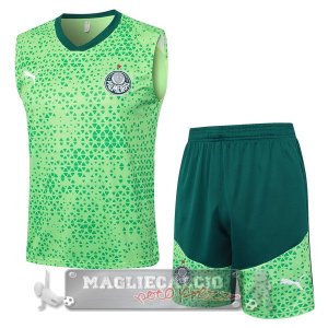 Set Completo Maglia Palmeiras Senza Maniche Formazione 2025 2026 Verde