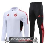 Bayern Monaco Insieme Completo Bianco Nero Rosso Bambino Felpa Da Allenamento 2023-24