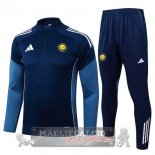 Set Completo Felpa Allenamento Formazione Al Nassr 2025 2026 Blu Navy