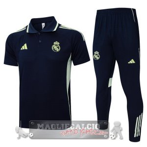 Real Madrid Blu Navy Verde Maglia POLO Set Completo 2025 2026