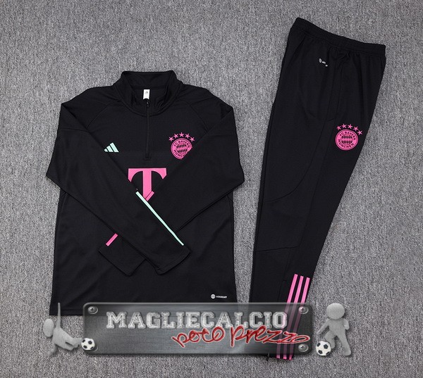Bayern Monaco Insieme Completo Verde Blu Bambino Giacca 2023-24 Nero I Purpureo