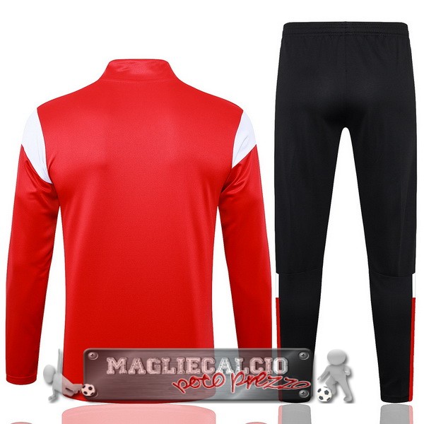 Felpa Da Allenamento Set Completo AC Milan 2023-24 Rosso I Nero Bianco