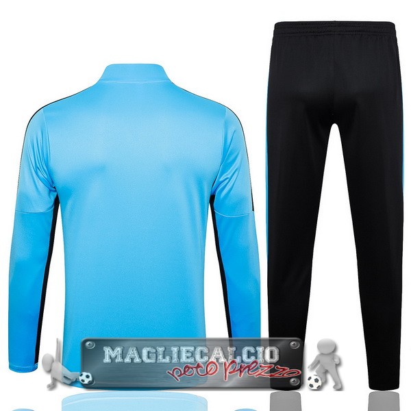 Felpa Da Allenamento Set Completo Paris Saint Germain 2023-24 Blu II Nero