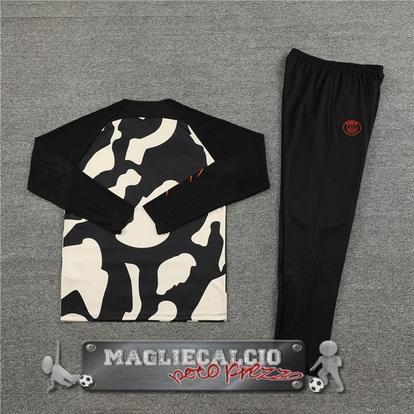 Felpa Da Allenamento Set Completo Paris Saint Germain 2023-24 Giallo Nero Arancione