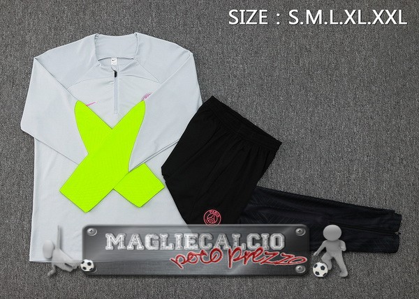 Felpa Da Allenamento Set Completo Paris Saint Germain 2023-24 Grigio Verde Nero