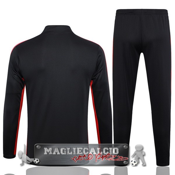 Felpa Da Allenamento Set Completo Paris Saint Germain 2023-24 Rosso II Nero