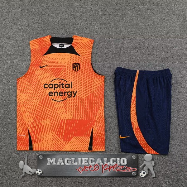 Formazione Senza Maniche Set Completo Atlético Madrid 2023-24 Arancione Blu
