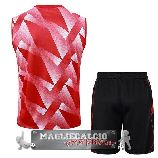 Formazione Senza Maniche Set Completo Bayern Monaco 2023-24 Rosso Bianco Nero