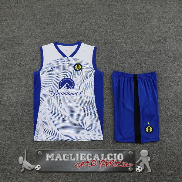 Formazione Senza Maniche Set Completo Inter Milán 2023-24 Bianco Blu