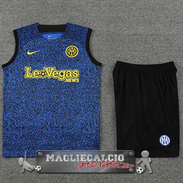 Formazione Senza Maniche Set Completo Inter Milán 2023-24 Blu Giallo Nero