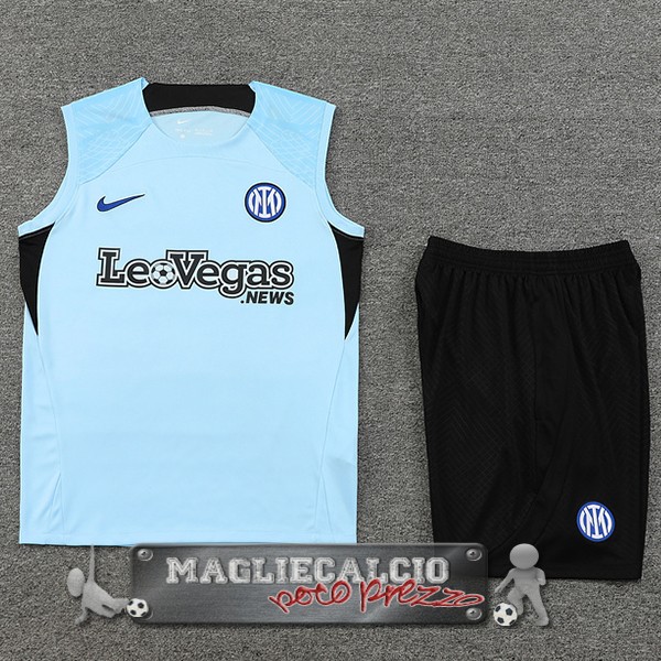 Formazione Senza Maniche Set Completo Inter Milán 2023-24 Blu Nero