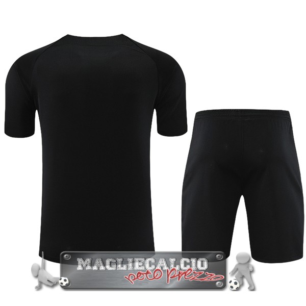Formazione Senza Maniche Set Completo Paris Saint Germain 2023-24 Nero Rosso Blu